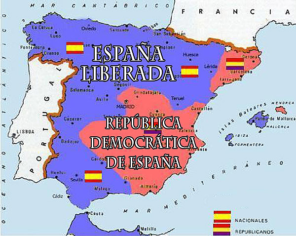 Espanya es divideix en dos bàndols