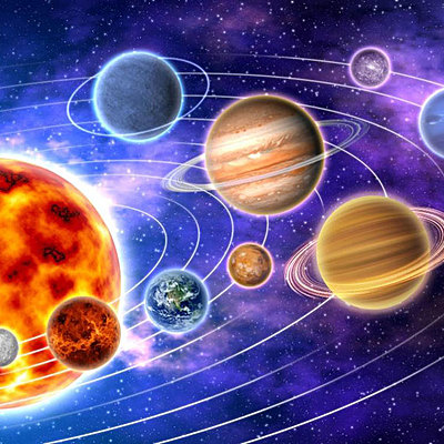 Timeline: Планеты солнечной системы.Расположение планет по их размеру.