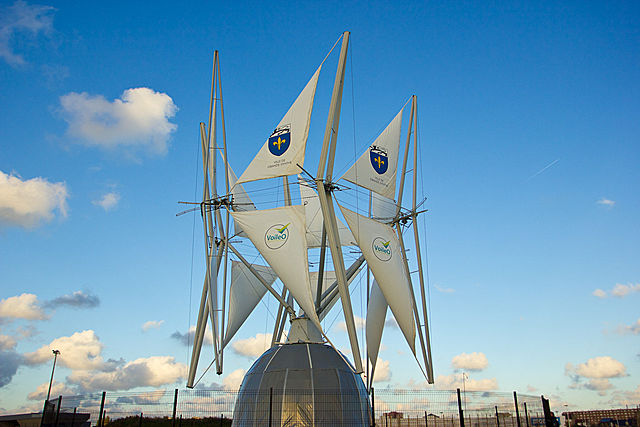 première éolienne à voiles