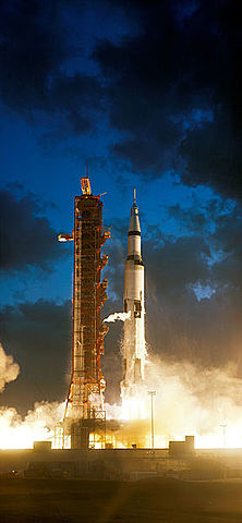 Apollo 4, the first uncrewed test flight of the Saturn V launch vehicle