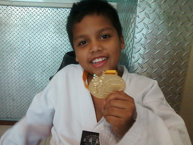 I started training and I attended my first tournament and I won