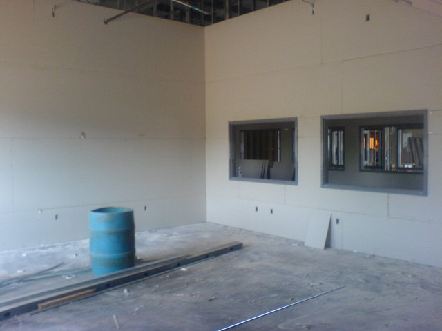 Drywall hanging continues