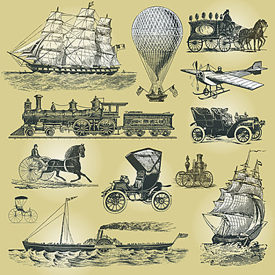 Timeline: Les moyens de transports