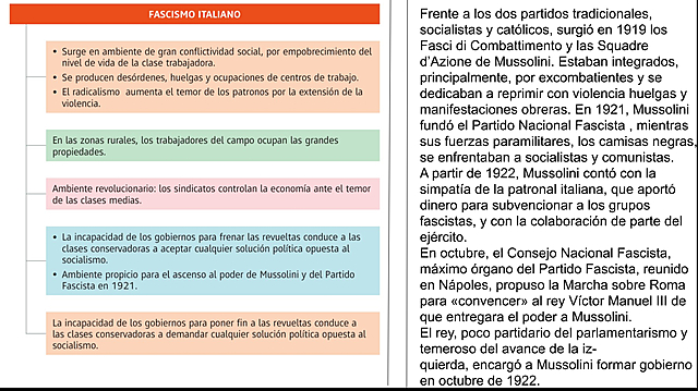 10Los totalitarismos: el movimiento fascista con el ascenso de Mussolini al poder 3.1(parte2)