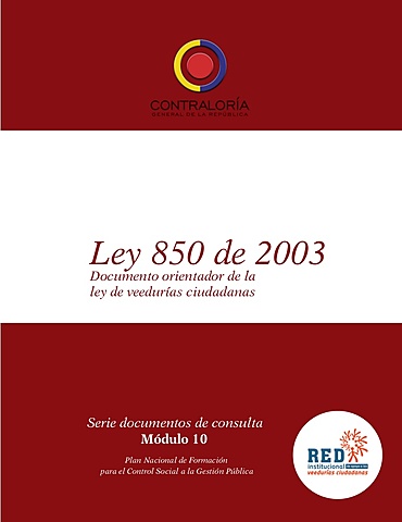 LEY 850 DE 2003