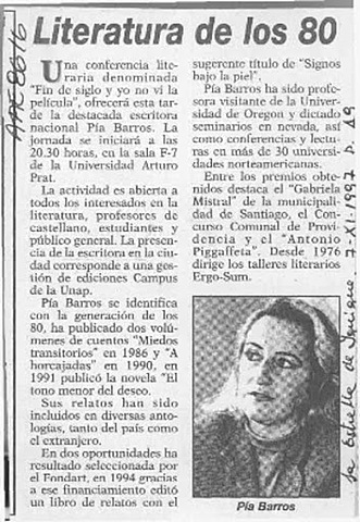 Autores Importantes años 80