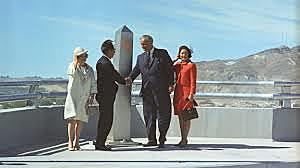 Díaz Ordaz se reúne con Lyndon Johnson para inspeccionar los avances de la presa LA AMISTAD