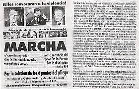 Aceptación del pliego petitorio del CGH.