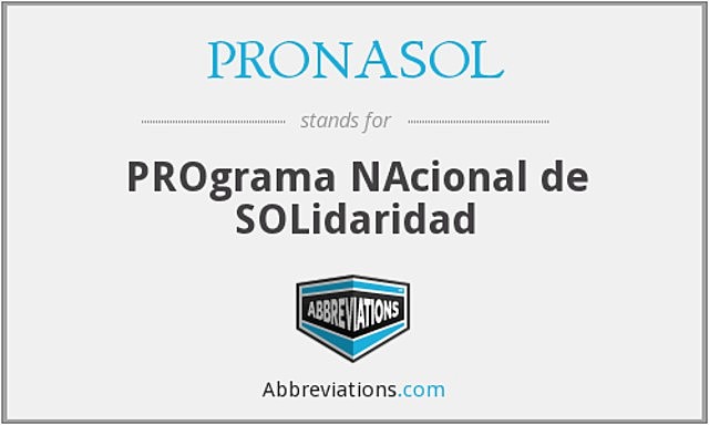 Se pone en marcha el Programa Nacional de Solidaridad.