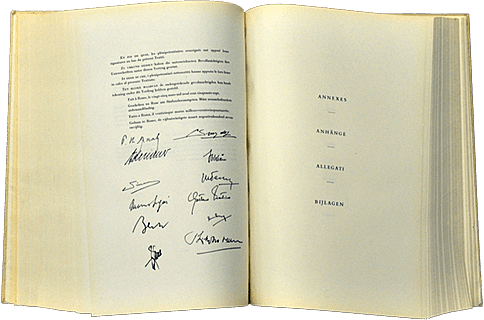 Treaties of Rome were signed