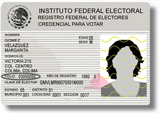 La credencial para votar con fotografía.