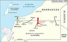 Entrega del Sahara Occidental a Marruecos y Mauritania.
