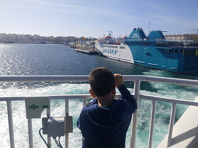 Primer viaje en barco
