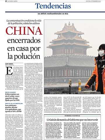 Xina tancats a casa per la pol•lució