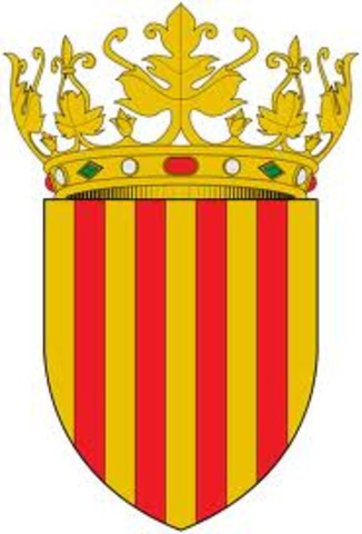 Aparición de la corona de Aragón