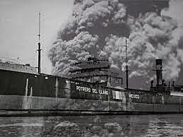 Hundimiento del buque mexicano