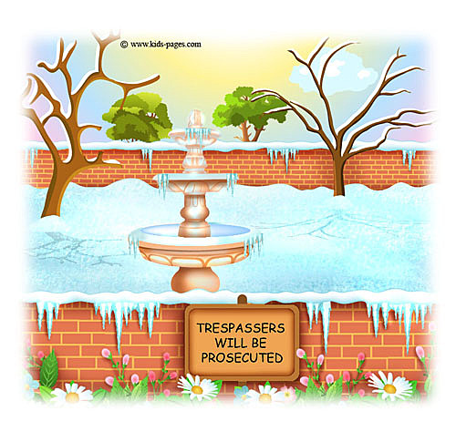 3.THE GIANT POSTS A POSTER TO REMOVE THE CHILDREN FROM THEIR GARDEN