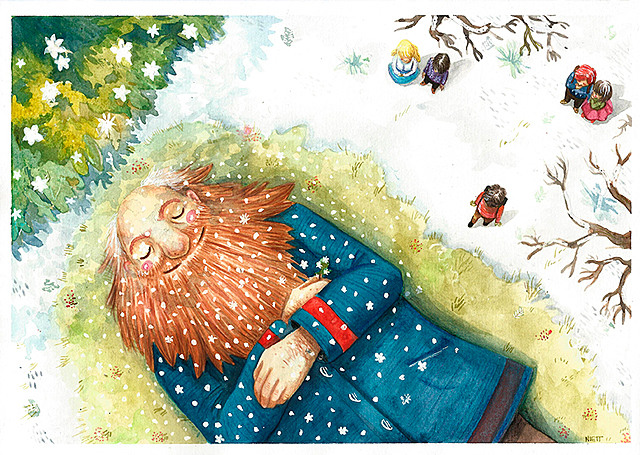 10. THE GIANT'S FRIEND RETURNS TO TAKE HIM TO HIS GARDEN