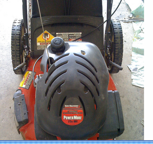 Cutting the lawn with the Lawn Mower