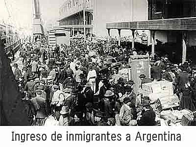 Llegada de inmigrantes.