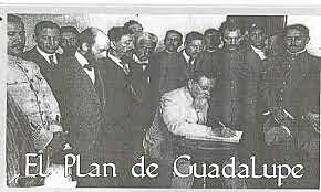 Promulgación del Plan de Guadalupe.