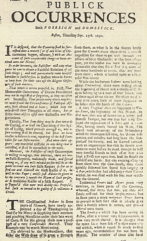 The First Newspaper is Published