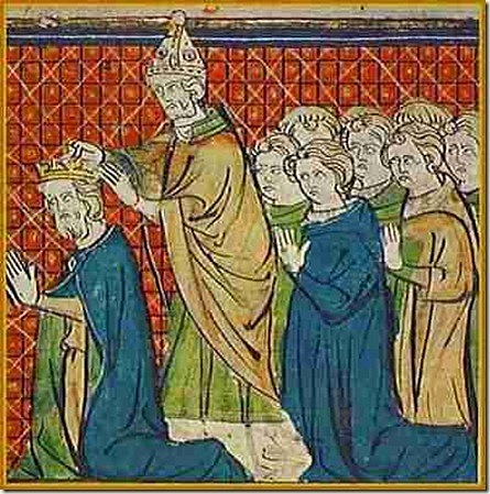 El papa León III corona a Carlo Magno Emperador.