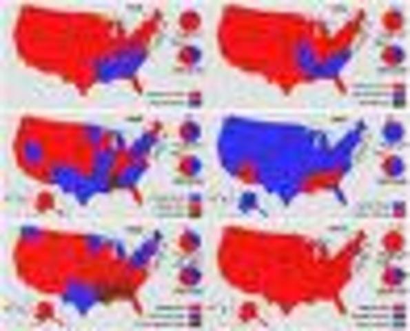 Conservative Republicans sweep the historic 1980 election.