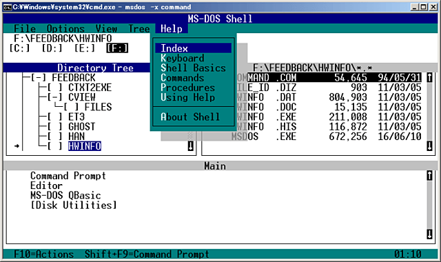 Windows MSDOS