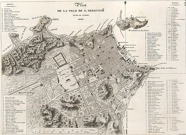 Mapa del Río de Janeiro colonial