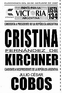ELECCIONES PRESIDENCIALES EN ARGENTINA