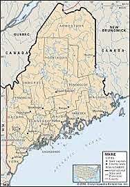 Maine in Massachusetts Bay Boundaries
