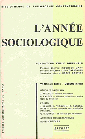 Durkheim: L'Année Sociologique