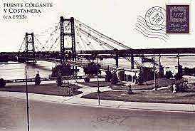 Inauguración del Puente Colgante.