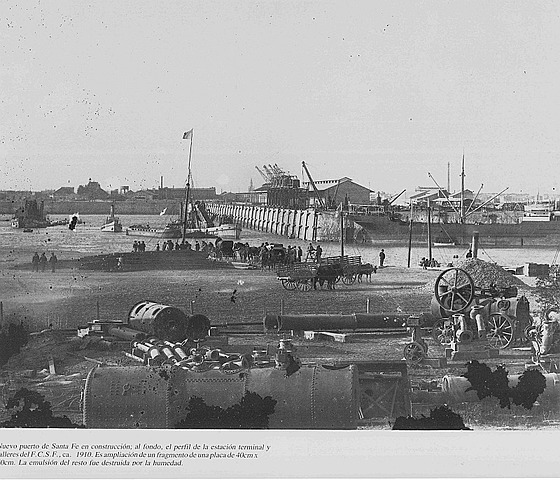 Obras del futuro puerto de ultramar.