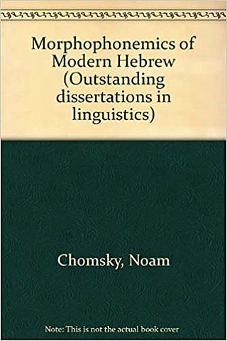 "The Morphophoemics of Modern Hebrew" Thesis