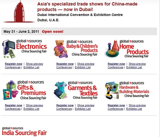 China Sourcing Fair - Dubai Shows