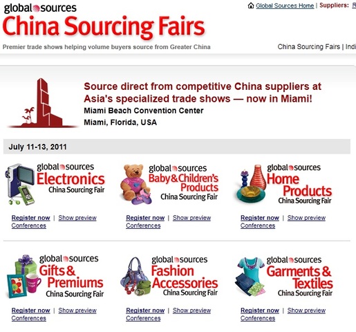 China Sourcing Fairs - Miami Shows