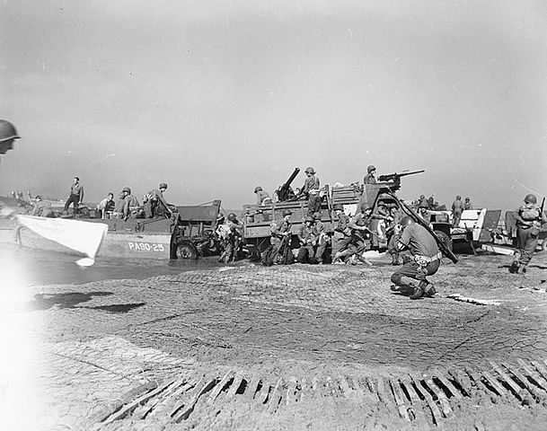 Allied troops land on the beaches of Salerno