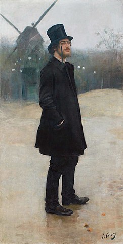 Retrato de Erik Satie - Ramón Casas