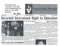 Pennsylvania Association for Retarded Children (PARC) v. Commonwealth of Pennsylvania ruling