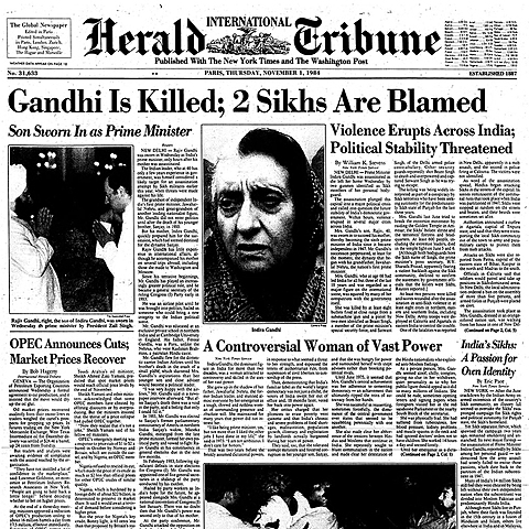 Indira Gandhi uccisa dai Sikh