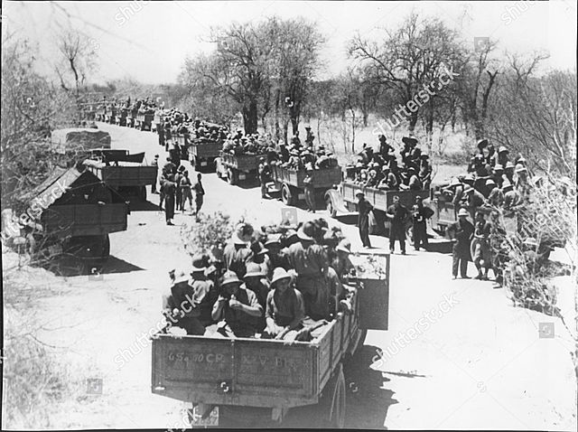 Italy invades Abyssinia, the Italy army invades Abyssinia. Mussolini demand an apology and the Abyssinian emperor appeal to the league for help