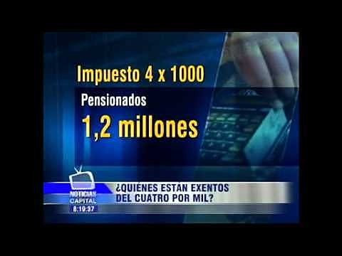 Monto exento del 4 por 1000