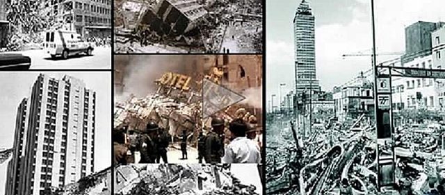 Terremoto que destruye gran parte de la Ciudad de México. Gran muestra de solidaridad.