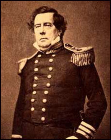 Commodore Perry and the US navy enter Uraga Bay