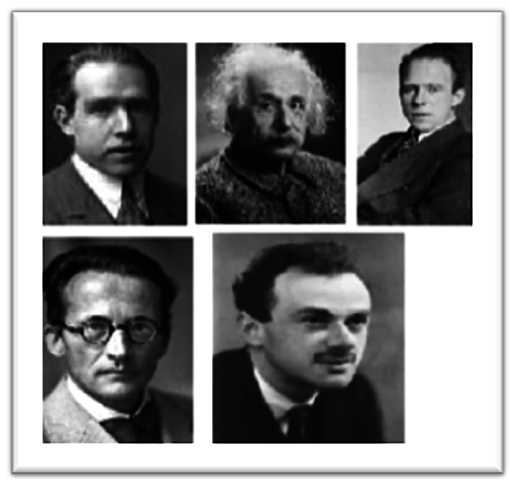 Físisca cuántica : Bohr, Einstein, Heisenberg, De Broglie, Schrodinger y Dirac