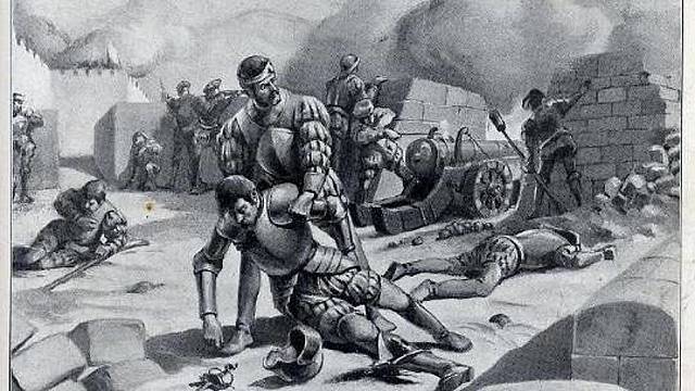 Iñigo de loyola pelea  contra los franceses