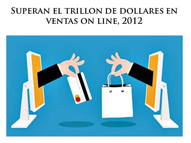 Superan el trillon de dollares en ventas on line, 2012