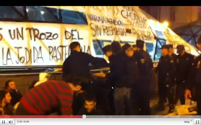 Räumung der Puerta de Sol durch die Polizei in der Nacht zum 16.